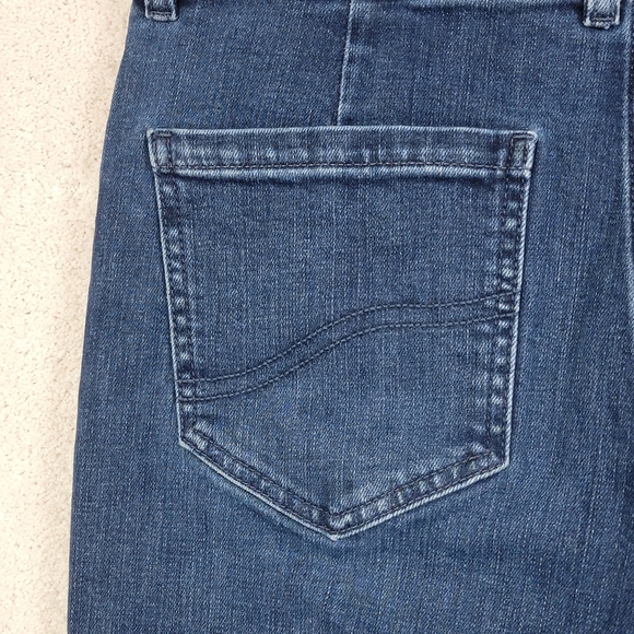 Fat Face UK Fly Flare 70's Inspired Denim Blue Jeans Sz 14 R - Picture 9 of 16